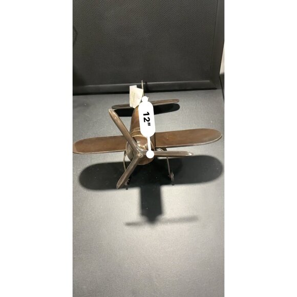 Vintage Metal Bronze Likke Airplane Sculpture Model WW|| Heavy Made in India - Picture 12 of 13